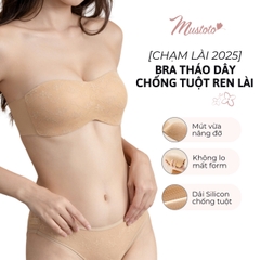 Áo Lót Tháo Dây Không Gọng Chống Tụt  Ren Hoa Lài (MA80)