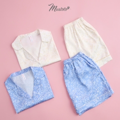 MB33 | Bộ Pyjama Lụa Mặc Nhà Tay Ngắn Quần Ngắn