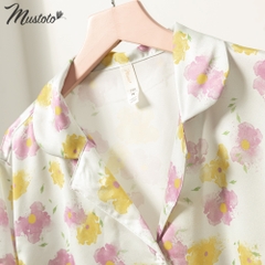 MB07 | Bộ Pijama Đùi Bông Tím Mustoto