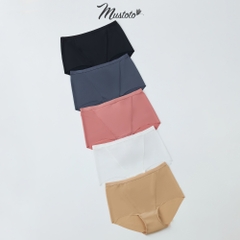 MQ09 | MUSTOTO Quần Lót Nữ Trơn Mỏng Lưng Cao Ôm Bụng