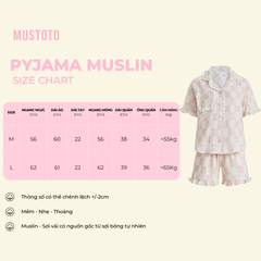 MB93 | Bộ Mặc Nhà Pijama Muslin Mềm Mát Quần Ngắn
