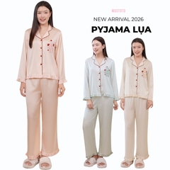 MB38 | MUSTOTO Bộ Mặc Nhà Lụa Pyjama Đồ Ngủ Tay Dài Quần Dài