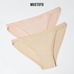 MQ3901 | MUSTOTO Quần Lót Nữ Trơn Lưng Thấp Lyocell