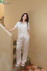 MB34 | MUSTOTO Bộ Pyjama Lụa Mặc Nhà Cao Cấp Tay Ngắn Quần Dài