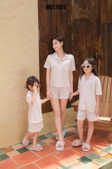 MB7101 | MUSTOTO Bộ Pyjama Thun Lyocell Mặc Nhà Cho Bé Mặc Đôi Cùng Mẹ