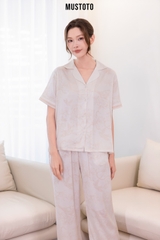MB34 | MUSTOTO Bộ Pyjama Lụa Mặc Nhà Cao Cấp Tay Ngắn Quần Dài