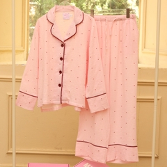 MB90 | Bộ Mặc Nhà Pijama Muslin Crepe 100% Cotton Tay Dài Quần Dài Thu Đông