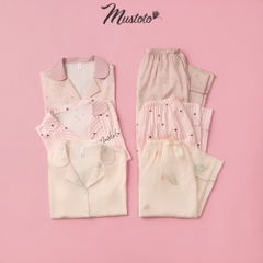 MB56 | MUSTOTO Bộ Mặc Nhà Pyjama Lụa Cao Cấp Tay Ngắn Quần Dài