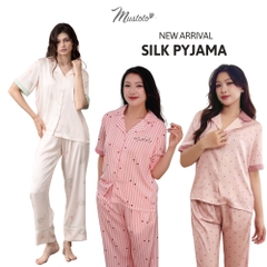 MB56 | MUSTOTO Bộ Mặc Nhà Pyjama Lụa Cao Cấp Tay Ngắn Quần Dài