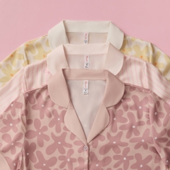 MB69 | Bộ Pyjama Lụa Mặc Nhà Cao Cấp Chấm Bi