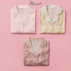 MB69 | Bộ Pyjama Lụa Mặc Nhà Cao Cấp Chấm Bi