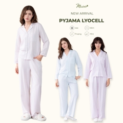 [EASY LYOCELL] Bộ Mặc Nhà Pijama Sọc Vải Lyocell Mềm Mát (MB89)