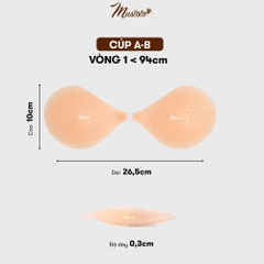 PK27 | Áo Dán Ngực Silicon Mỏng Laser Cài Trước Tạo Khe