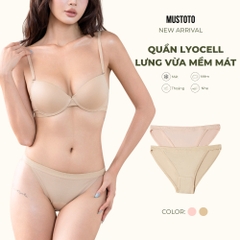 MQ3901 | MUSTOTO Quần Lót Nữ Trơn Lưng Thấp Lyocell