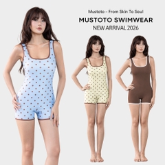 MS07 | MUSTOTO Đồ Bơi Liền Thân Nữ Dáng Short Bodysuit Tôn Dáng