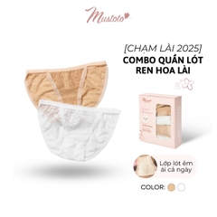 Combo Quần Lót Lưng Thấp Ren Hoa Lài (MQ82)