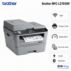 Máy in Laser đen trắng đa năng Brother MFC-L2701DW (In 2, Copy,Scan ADF 1 mặt)
