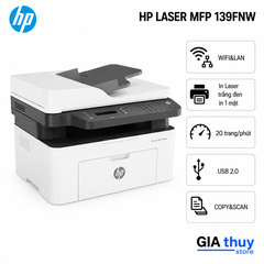 Máy In Đa Chức Năng HP LASER MFP 139FNW CHÍNH HÃNG