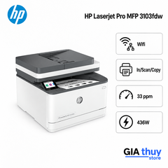 HP LaserJet Pro MFP 3103fdw In Copy Scan Fax WiFi