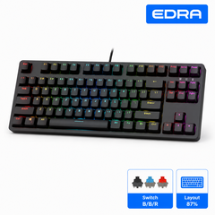 Bàn Phím Cơ E-DRA EK387 Blue/Brown/Red Switch Chính Hãng