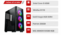 PC Gaming Buôn Ma Thuột i5 6500 RX580 8GB | Build PC BMT Giá Tốt