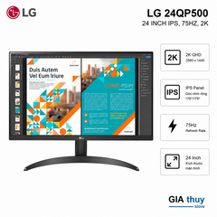 Màn Hình LG 24QP500-B 24 Inch 2K IPS 75Hz Chính Hãng Tại Buôn Ma Thuột
