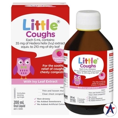 Siro ho cho bé từ 2 tuổi Little Coughs vị dâu Raspberry 200ml