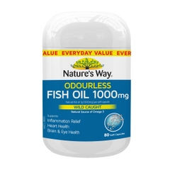 Dầu cá không mùi Nature's Way Fish Oil 1000mg của Úc