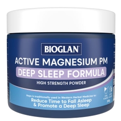 Bột magiê hỗ trợ giấc ngủ Bioglan Active Magnesium PM Deep Sleep Formula Powder 240g