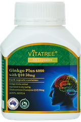 Viên uống Vitatree Ginkgo Plus 6000 with Q10 50mg 60 viên