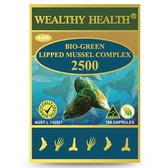 Viên uống vẹm xanh Wealthy Health BIO Green Lipped Mussel Complex 2500 180 viên
