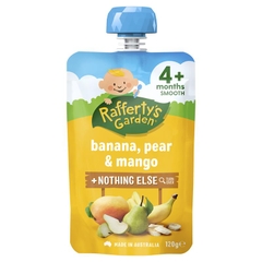 Bột ăn dặm Rafferty's Garden cho bé Banana Pear & Mango 120g