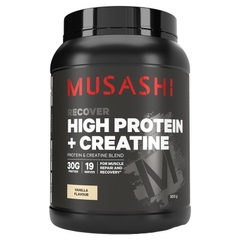 Bột uống bổ sung protein Musashi High Protein + Creatine