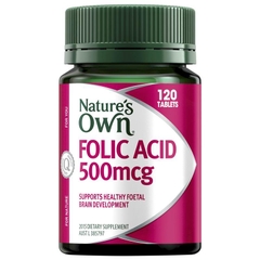 Viên uống bổ sung Axit Folic Nature's Own Folic Acid 500mcg