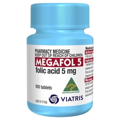 Viên uống bổ sung Acid Folic Megafol 5mg Folic Acid