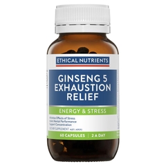 Viên uống giảm mệt mỏi & stress Ethical Nutrients Ginseng 5 Exhaustion Relief 60 viên