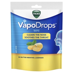 Viên ngậm giảm ho Vicks VapoDrops Butter Menthol