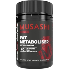 Viên uống hỗ trợ chuyển hóa mỡ Musashi Fat Metaboliser + Carnitine