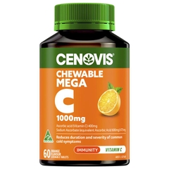 Viên nhai bổ sung Vitamin C Cenovis Chewable Mega C 1000mg Orange Flavour