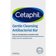 Xà phòng làm sạch dịu nhẹ kháng khuẩn Cetaphil Gentle Cleansing Antibacterial Bar
