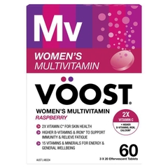 Viên sủi bổ sung vitamin tổng hợp cho nữ Voost Womens Multivitamin Raspberry Effervescent
