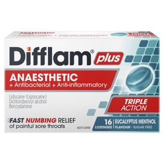 Viên ngậm giảm đau họng Difflam Plus Anaesthetic Sugar Free