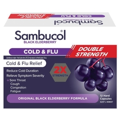 Viên uống hỗ trợ giảm cảm cúm Sambucol Cold & Flu Double Strength
