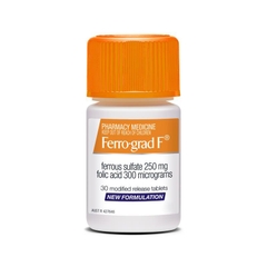 Viên uống bổ sung sắt và axit folic Ferro-Grad F Iron & Folic Acid