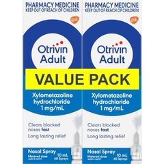 Dung dịch xịt mũi cho người lớn Otrivin Adult Nasal Spray Twin Pack