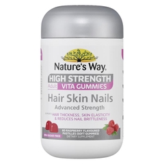 Kẹo dẻo làm đẹp tóc, da và móng Nature's Way High Strength Adult Vita Gummies Hair Skin Nails