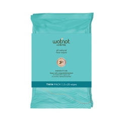 Khăn lau mặt cho da nhạy cảm WotNot Natural Organic Sensitive Facial Wipes