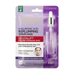 Mặt nạ giấy làm đầy và giảm nếp nhăn L'Oreal Paris Revitalift Filler Hyaluronic Acid Plumping Anti Wrinkle Sheet Mask