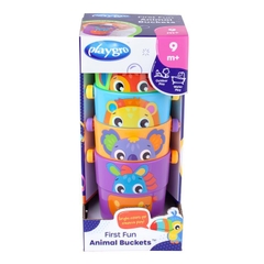 Bộ đồ chơi xô xếp chồng hình động vật Playgro First Fun Animals Buckets