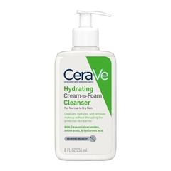 Sữa rửa mặt dưỡng ẩm dạng kem tạo bọt CeraVe Hydrating Cream To Foam Cleanser